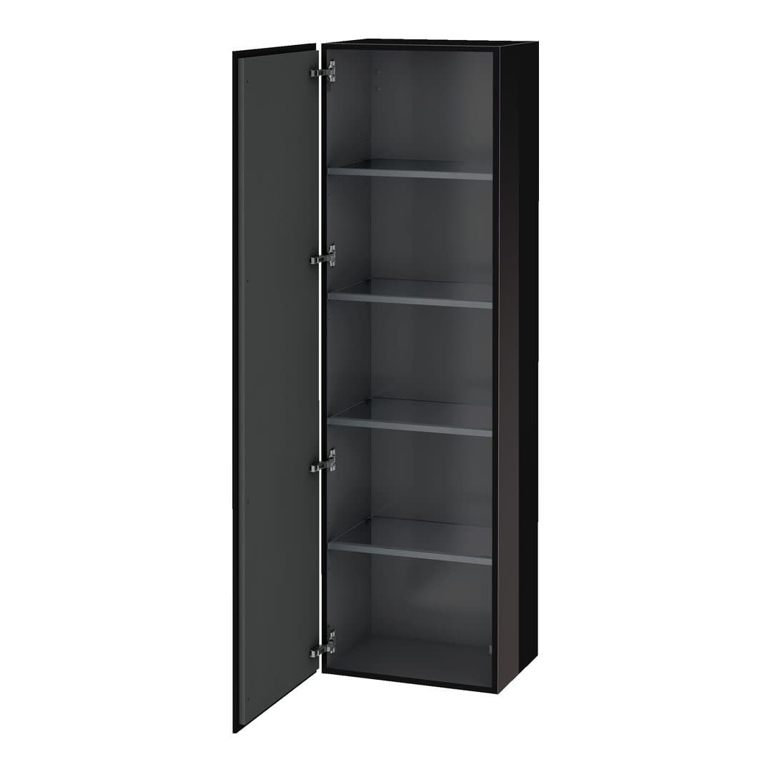 Duravit L-Cube – Κολόνα Μπάνιου – 500 mm, 1 πόρτα, αριστερή, 500 x 363 x 1760 mm – Black High Gloss, Lacquer (LC1181L4040)