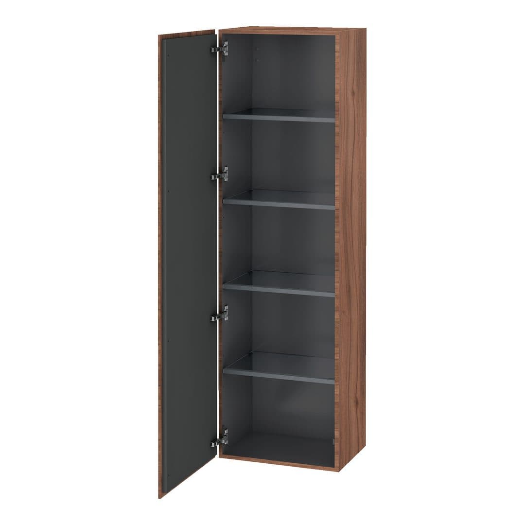 Duravit L-Cube – Κολόνα Μπάνιου – 500 mm, 1 πόρτα, αριστερή, 500 x 363 x 1760 mm – Walnut Matt, Decor (LC1181L7979)