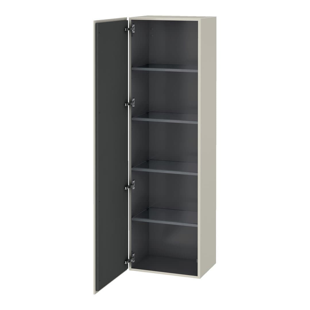 Duravit L-Cube – Κολόνα Μπάνιου – 500 mm, 1 πόρτα, αριστερή, 500 x 363 x 1760 mm – Taupe Matt, Decor (LC1181L9191)