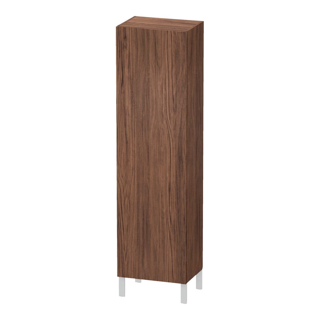 Duravit L-Cube – Κολόνα Μπάνιου – 500 mm, 1 πόρτα, δεξιά, 500 x 363 x 1760 mm – Walnut dark Matt, Decor (LC1181R2121)
