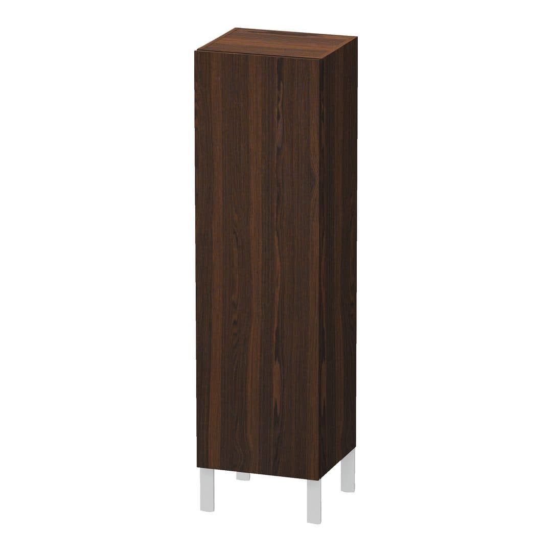 Duravit L-Cube – Κολόνα Μπάνιου – 250 mm, μεσαία, 1 πόρτα, αριστερή, 250 x 200 x 901 mm, Total number of shelves: 3 – Brushed walnut Matt, Real wood veneer (LC1190L6969)