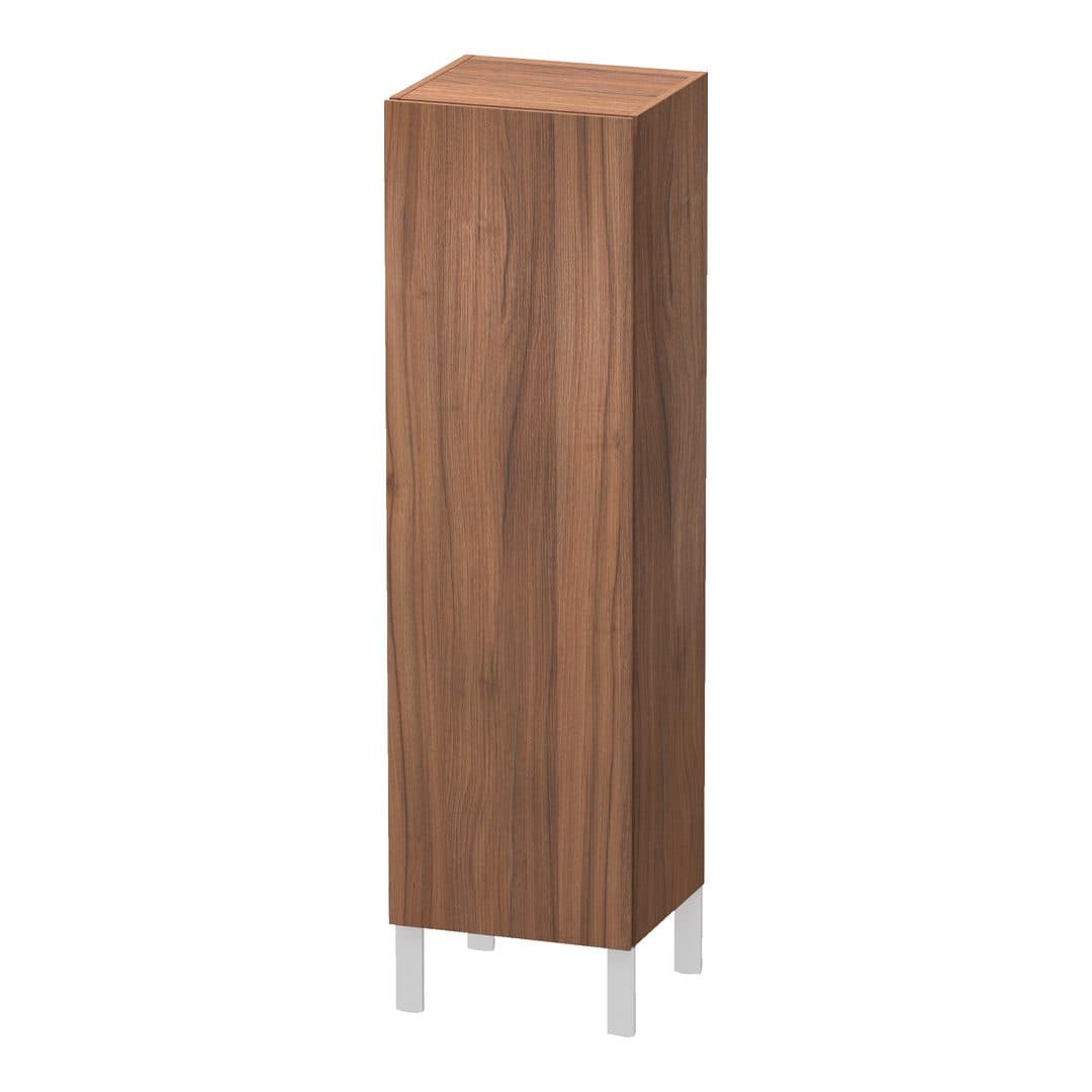Duravit L-Cube – Κολόνα Μπάνιου – 250 mm, μεσαία, 1 πόρτα, δεξιά, 250 x 200 x 901 mm, Total number of shelves: 3 – Walnut Matt, Decor (LC1190R7979)