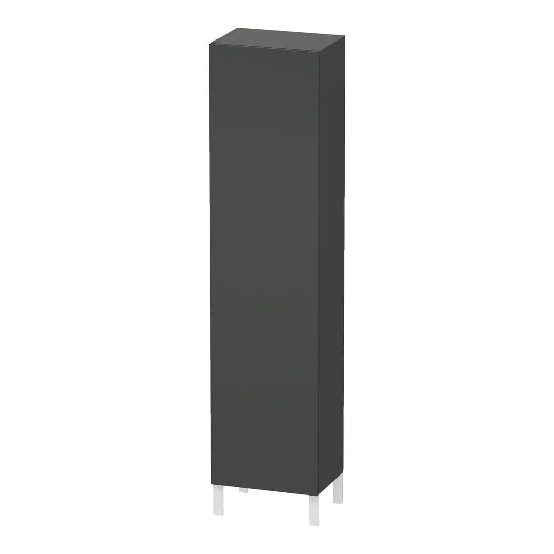 Duravit L-Cube – Κολόνα Μπάνιου – 500 mm, 1 πόρτα, αριστερή, 500 x 360 x 2000 mm – Graphite Matt, Decor (LC1191L4949)