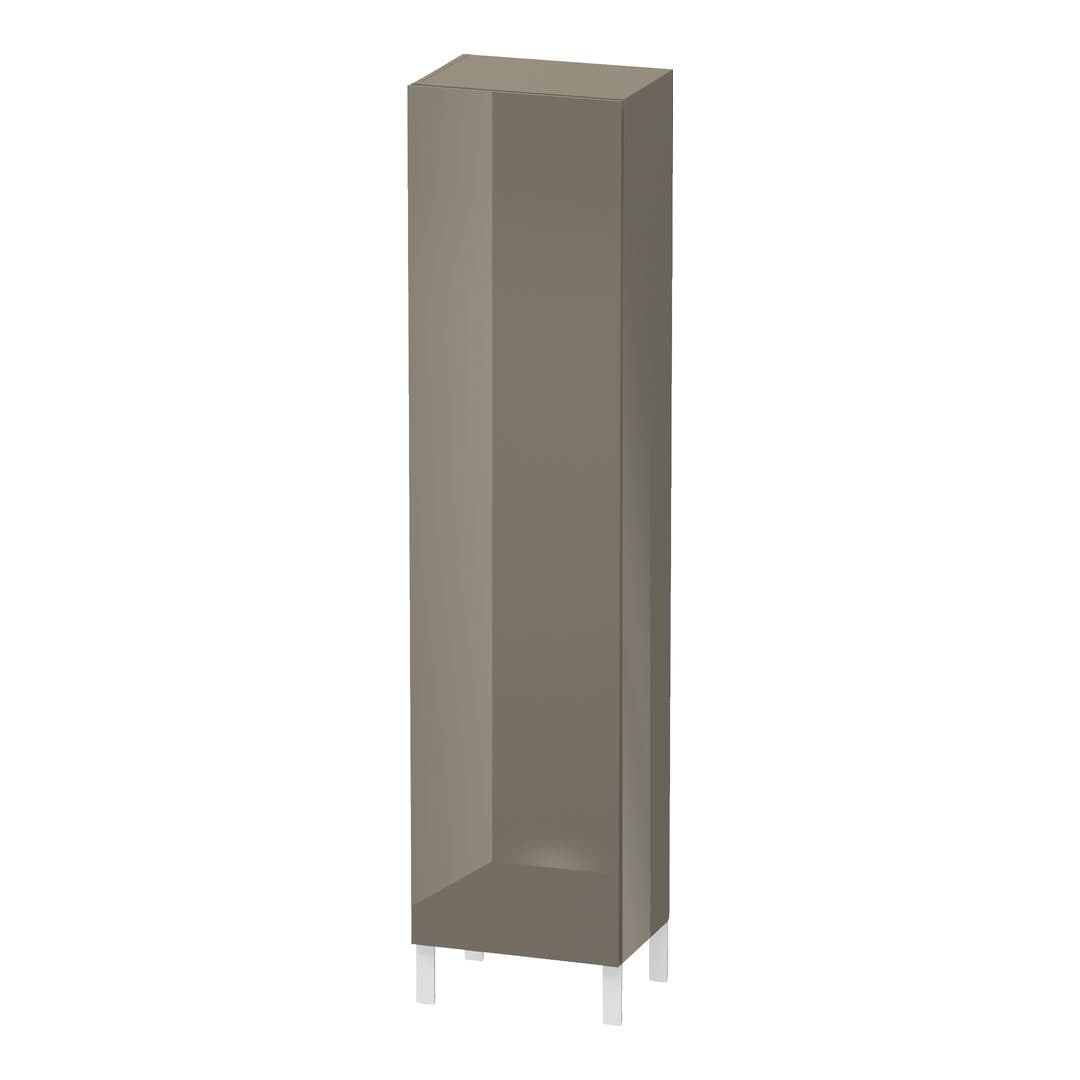 Duravit L-Cube – Κολόνα Μπάνιου – 500 mm, 1 πόρτα, αριστερή, 500 x 360 x 2000 mm – Flannel Grey High Gloss, Lacquer (LC1191L8989)