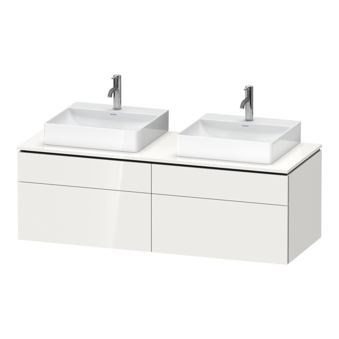 Duravit L-Cube – Έπιπλο Νιπτήρα – 1420 mm, για κονσόλα, 4 συρτάρια – White High Gloss, Decor (LC4872B22220000)