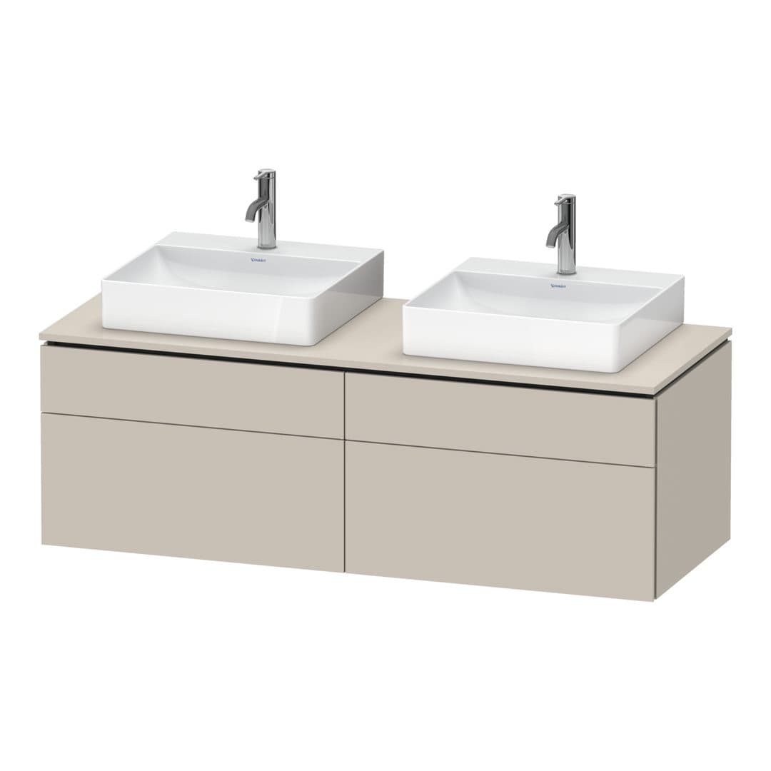 Duravit L-Cube – Έπιπλο Νιπτήρα – 1420 mm, για κονσόλα, 4 συρτάρια – Taupe Super Matt, Decor (LC4872B83830000)