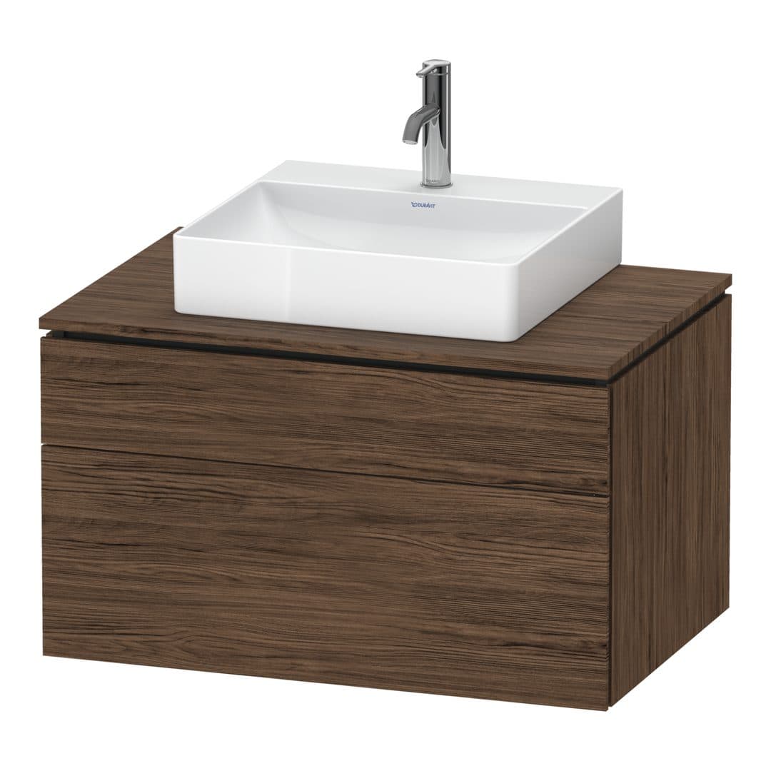 Duravit L-Cube – Έπιπλο Νιπτήρα – 820 mm, για κονσόλα, 2 συρτάρια, νιπτήρας κέντρο, 820 x 550 x 482 mm – Walnut dark Matt, Decor (LC4880021210000)