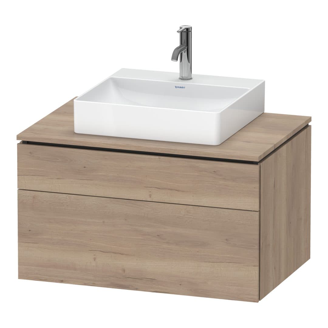 Duravit L-Cube – Έπιπλο Νιπτήρα – 820 mm, για κονσόλα, 2 συρτάρια, νιπτήρας κέντρο, 820 x 550 x 482 mm – Marbled Oak Matt, Decor (LC4880055550000)