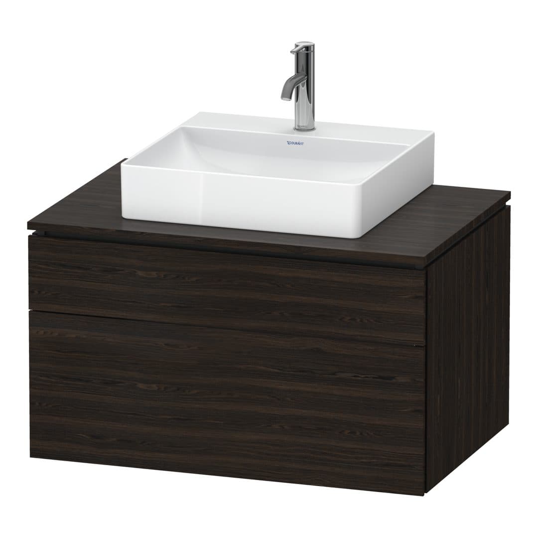 Duravit L-Cube – Έπιπλο Νιπτήρα – 820 mm, για κονσόλα, 2 συρτάρια, νιπτήρας κέντρο, 820 x 550 x 482 mm – Brushed walnut Matt, Real wood veneer (LC4880069690000)