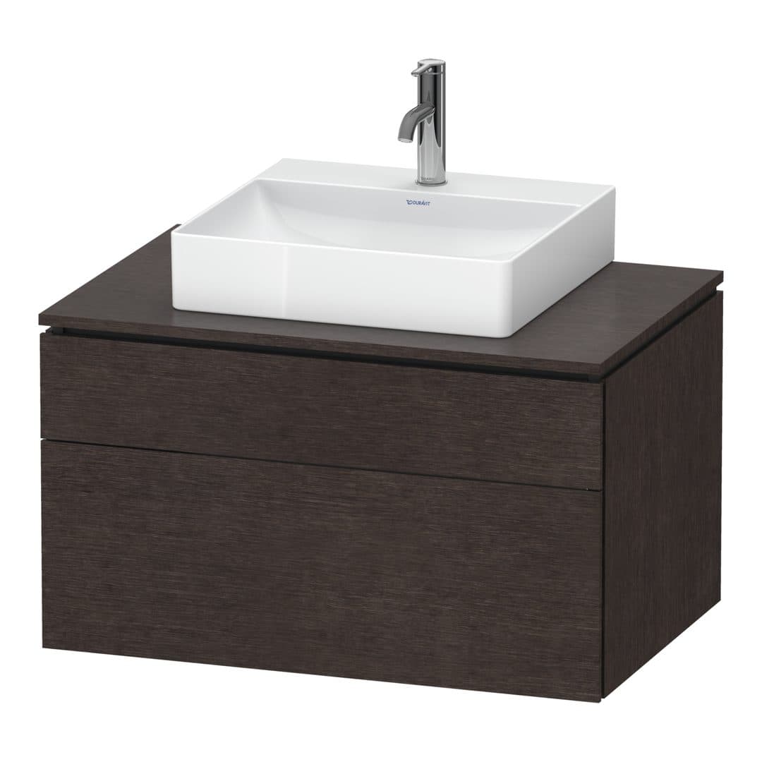 Duravit L-Cube – Έπιπλο Νιπτήρα – 820 mm, για κονσόλα, 2 συρτάρια, νιπτήρας κέντρο, 820 x 550 x 482 mm – Brushed dark oak Matt, Real wood veneer (LC4880072720000)