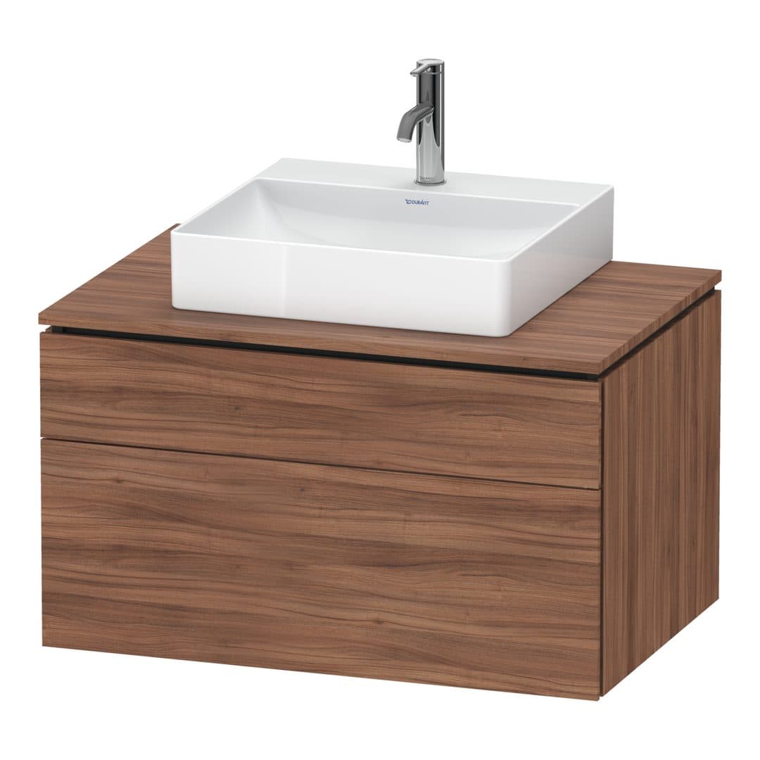 Duravit L-Cube – Έπιπλο Νιπτήρα – 820 mm, για κονσόλα, 2 συρτάρια, νιπτήρας κέντρο, 820 x 550 x 482 mm – Walnut Matt, Decor (LC4880079790000)