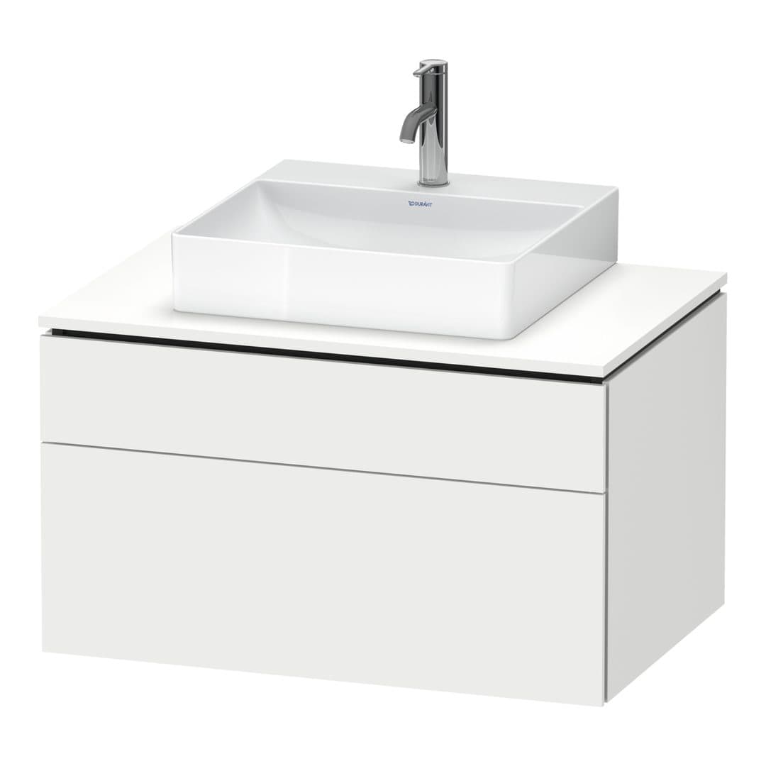 Duravit L-Cube – Έπιπλο Νιπτήρα – 820 mm, για κονσόλα, 2 συρτάρια, νιπτήρας κέντρο, 820 x 550 x 482 mm – White Super Matt, Decor (LC4880084840000)
