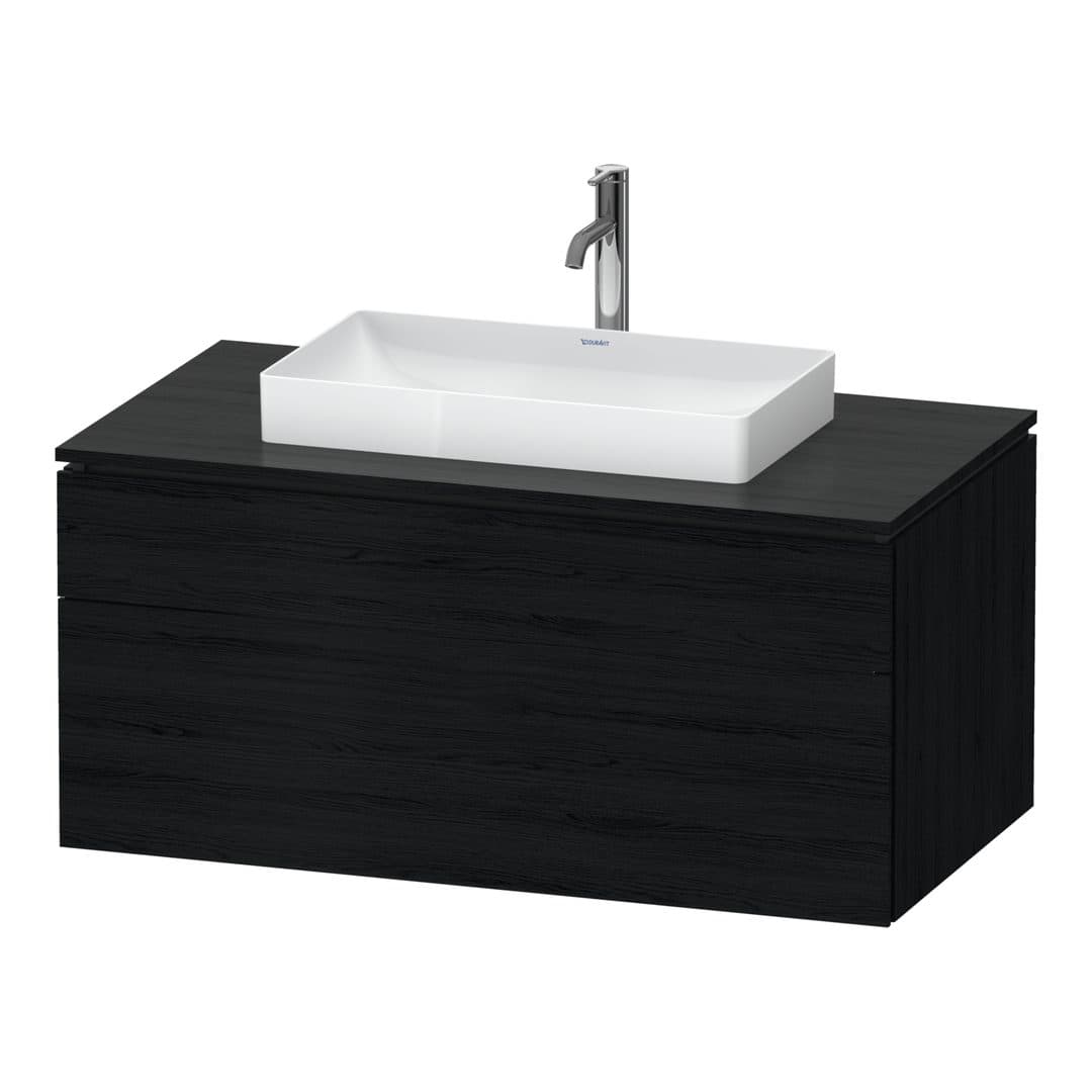 Duravit L-Cube – Έπιπλο Νιπτήρα – 1020 mm, για κονσόλα, 2 συρτάρια, νιπτήρας κέντρο, 1020 x 550 x 482 mm – Black oak Matt, Decor (LC4881016160000)
