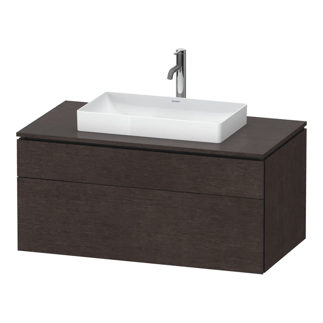 Duravit L-Cube – Έπιπλο Νιπτήρα – 1020 mm, για κονσόλα, 2 συρτάρια, νιπτήρας κέντρο, 1020 x 550 x 482 mm – Brushed dark oak Matt, Real wood veneer (LC4881072720000)