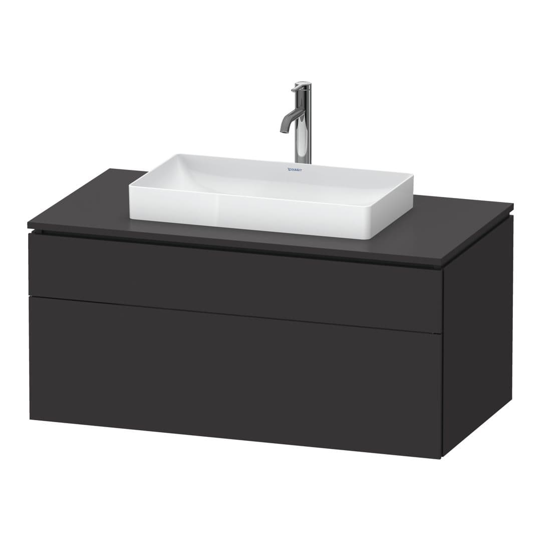 Duravit L-Cube – Έπιπλο Νιπτήρα – 1020 mm, για κονσόλα, 2 συρτάρια, νιπτήρας κέντρο, 1020 x 550 x 482 mm – Graphite Super Matt, Decor (LC4881080800000)