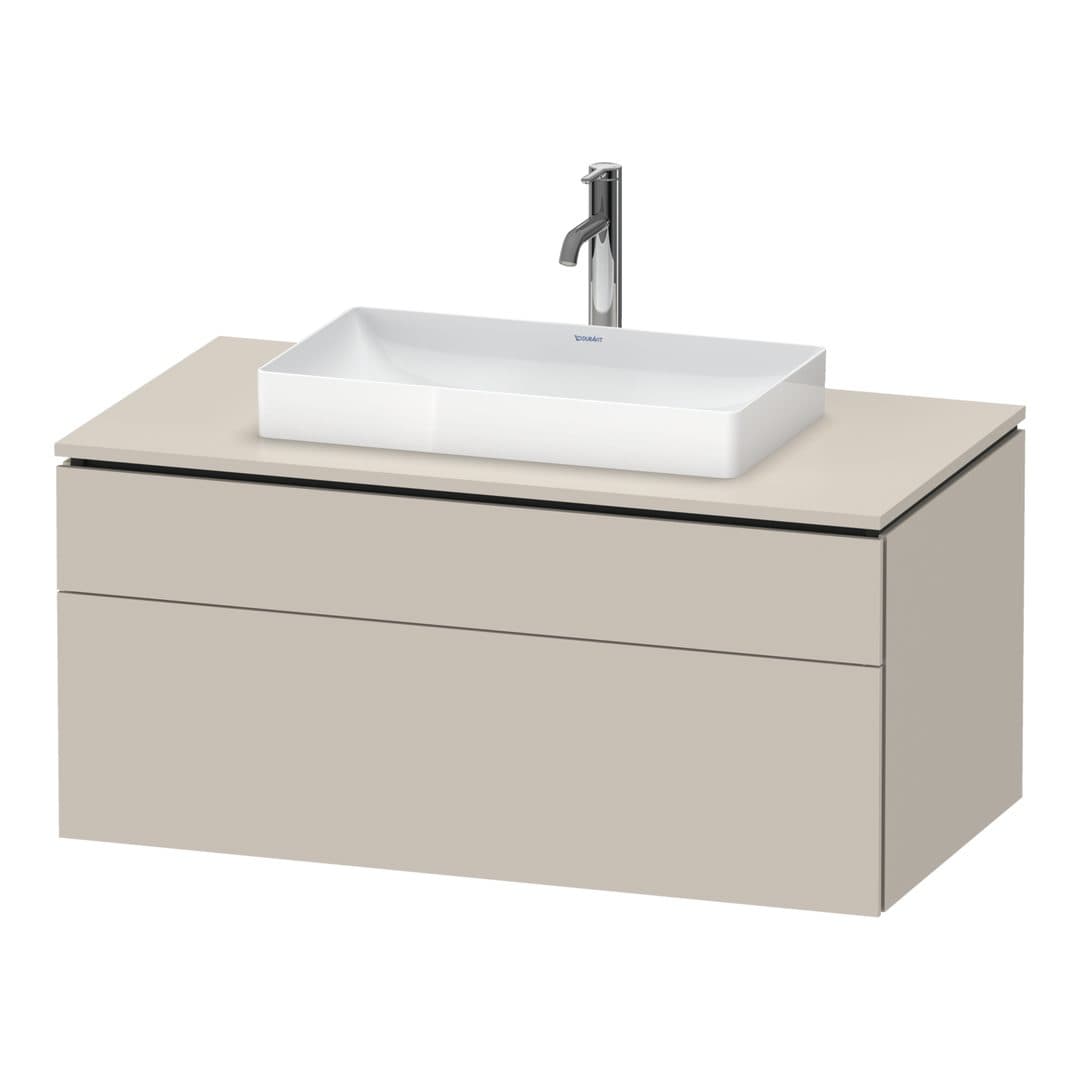 Duravit L-Cube – Έπιπλο Νιπτήρα – 1020 mm, για κονσόλα, 2 συρτάρια, νιπτήρας κέντρο, 1020 x 550 x 482 mm – Taupe Super Matt, Decor (LC4881083830000)