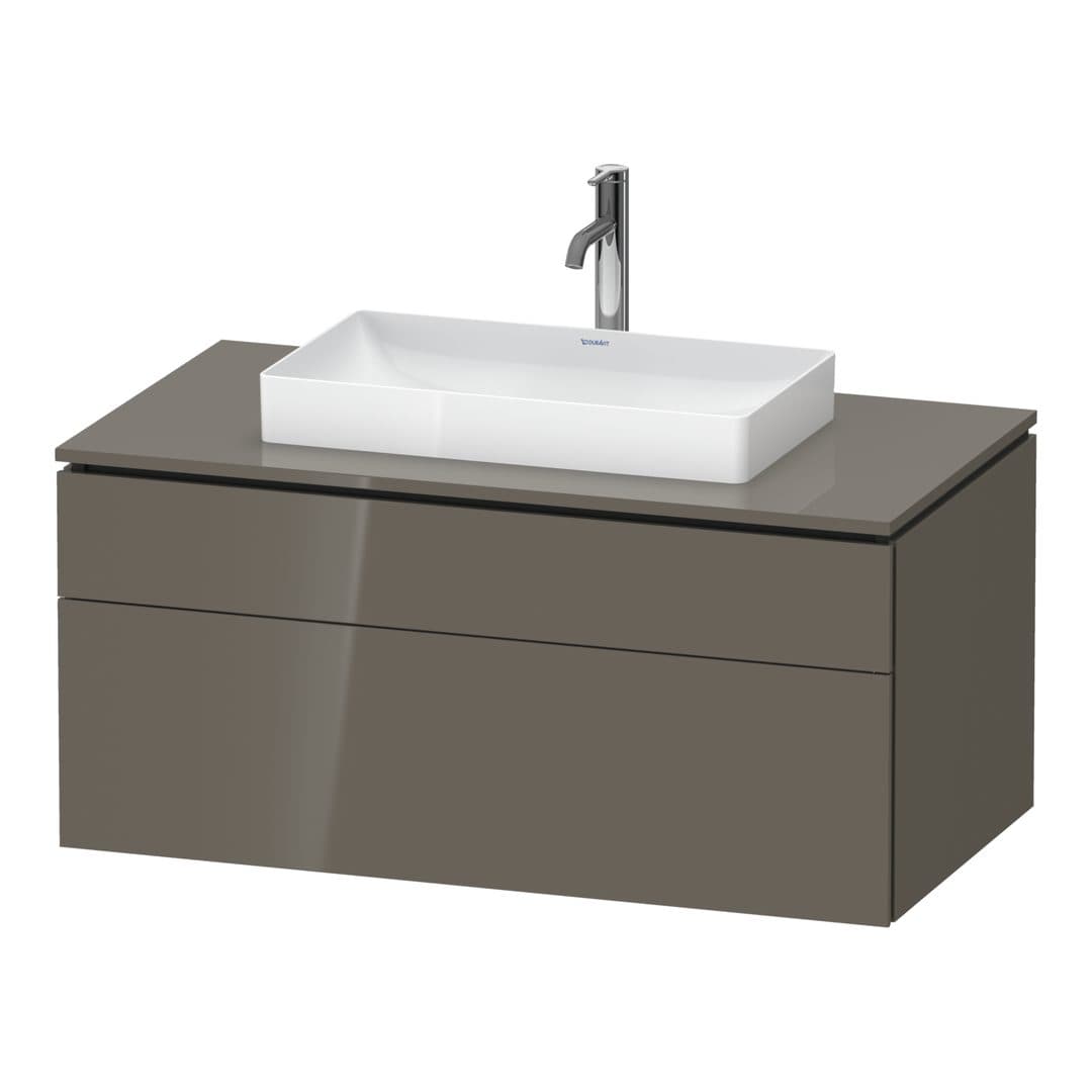 Duravit L-Cube – Έπιπλο Νιπτήρα – 1020 mm, για κονσόλα, 2 συρτάρια, νιπτήρας κέντρο, 1020 x 550 x 482 mm – Flannel Grey High Gloss, Lacquer (LC4881089890000)