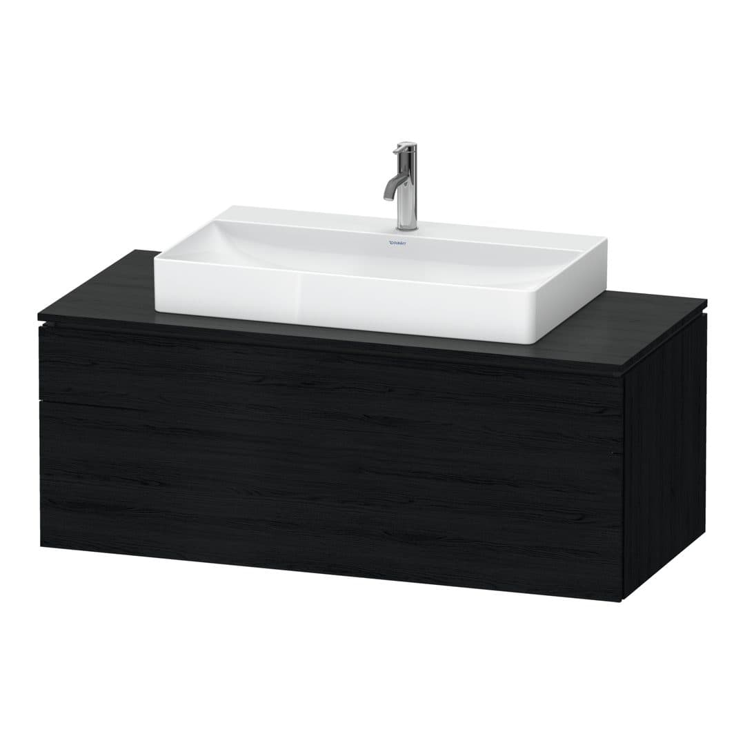 Duravit L-Cube – Έπιπλο Νιπτήρα – 1220 mm, για κονσόλα, 2 συρτάρια, νιπτήρας κέντρο – Black oak Matt, Decor (LC4882016160000)