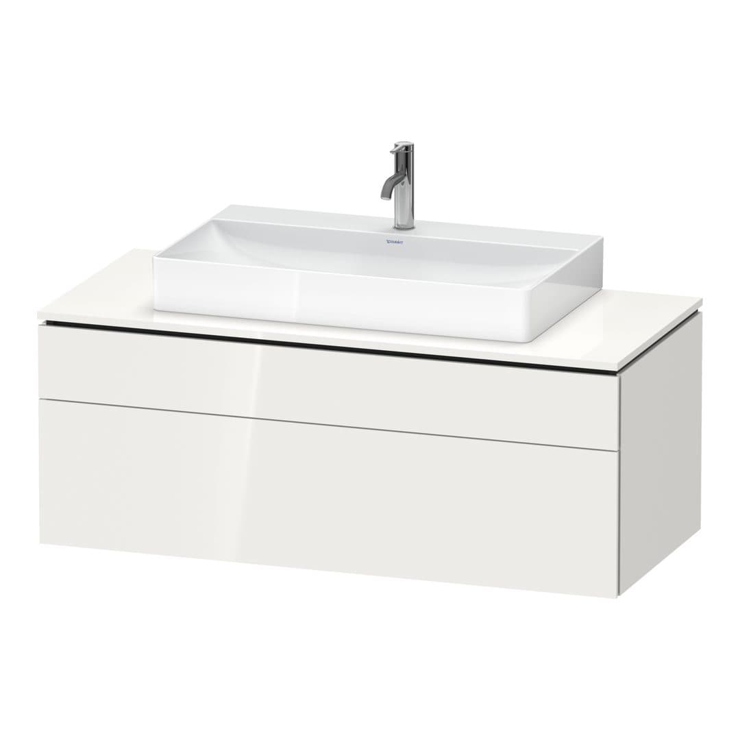 Duravit L-Cube – Έπιπλο Νιπτήρα – 1220 mm, για κονσόλα, 2 συρτάρια, νιπτήρας κέντρο – White High Gloss, Decor (LC4882022220000)