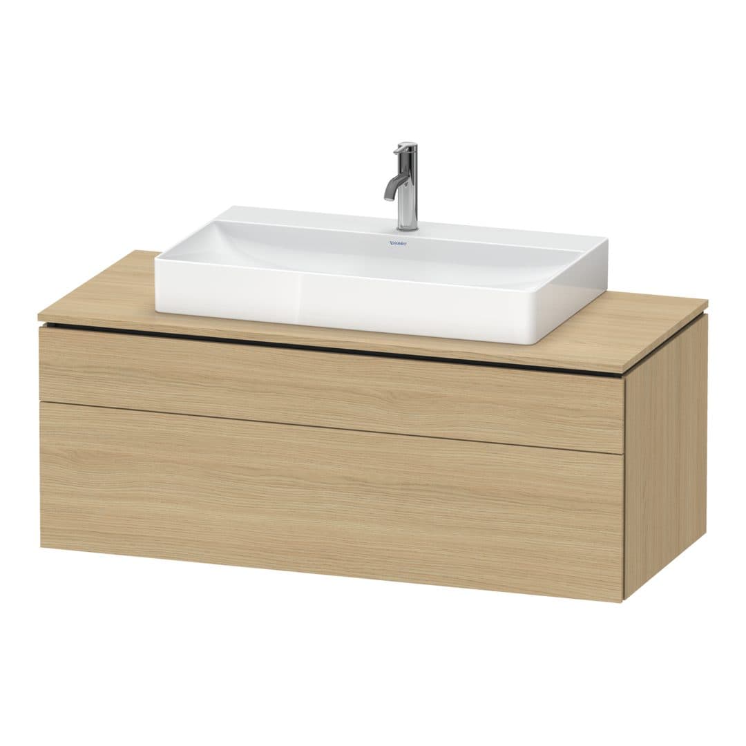 Duravit L-Cube – Έπιπλο Νιπτήρα – 1220 mm, για κονσόλα, 2 συρτάρια, νιπτήρας κέντρο – Natural oak, Decor (LC4882030300000)