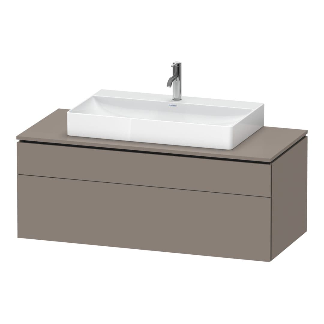 Duravit L-Cube – Έπιπλο Νιπτήρα – 1220 mm, για κονσόλα, 2 συρτάρια, νιπτήρας κέντρο – Basalte Matt, Decor (LC4882043430000)