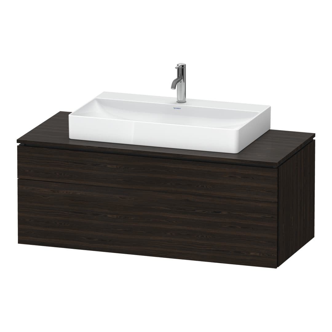 Duravit L-Cube – Έπιπλο Νιπτήρα – 1220 mm, για κονσόλα, 2 συρτάρια, νιπτήρας κέντρο – Brushed walnut Matt, Real wood veneer (LC4882069690000)