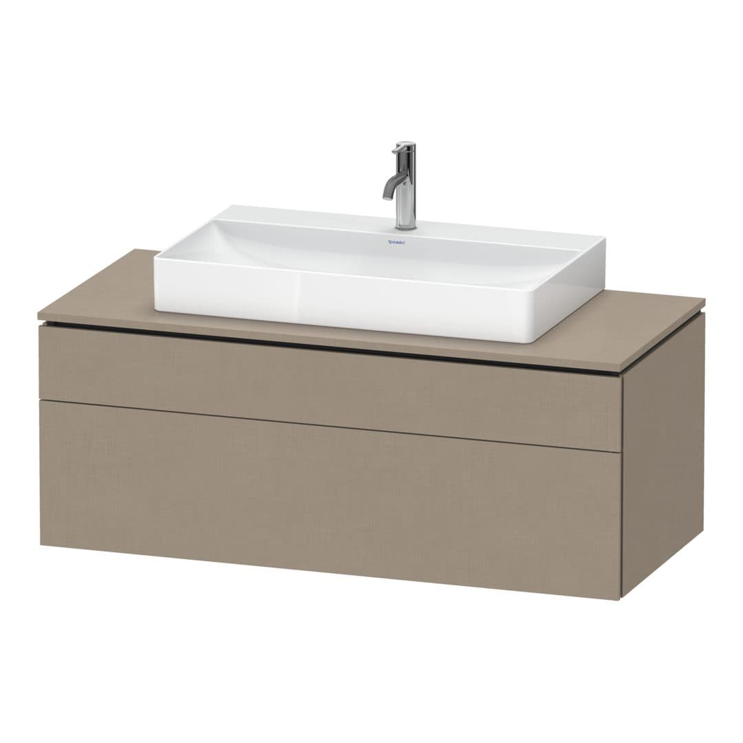 Duravit L-Cube – Έπιπλο Νιπτήρα – 1220 mm, για κονσόλα, 2 συρτάρια, νιπτήρας κέντρο – Linen Matt, Decor (LC4882075750000)