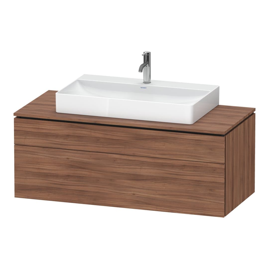 Duravit L-Cube – Έπιπλο Νιπτήρα – 1220 mm, για κονσόλα, 2 συρτάρια, νιπτήρας κέντρο – Walnut Matt, Decor (LC4882079790000)