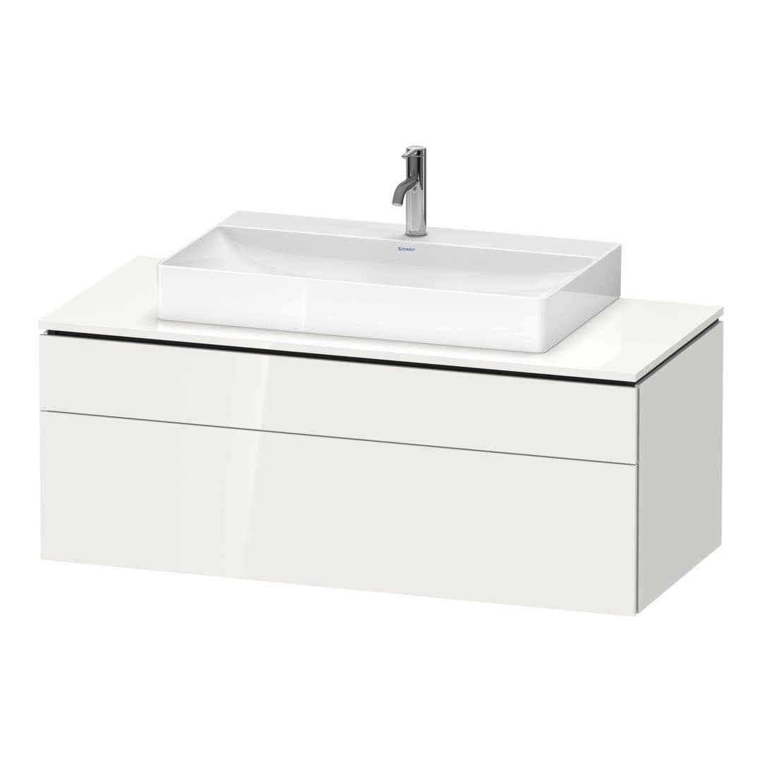 Duravit L-Cube – Έπιπλο Νιπτήρα – 1220 mm, για κονσόλα, 2 συρτάρια, νιπτήρας κέντρο – White High Gloss, Lacquer (LC4882085850000)