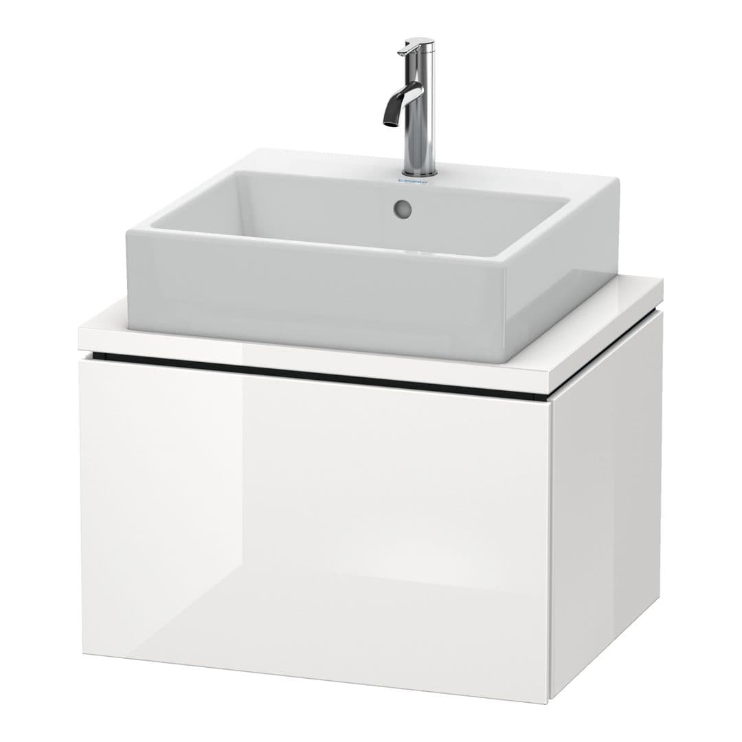 Duravit L-Cube – Έπιπλο Νιπτήρα – 620 mm, για κονσόλα, 1 συρτάρι, νιπτήρας κέντρο, Compact – White High Gloss, Decor (LC580002222)