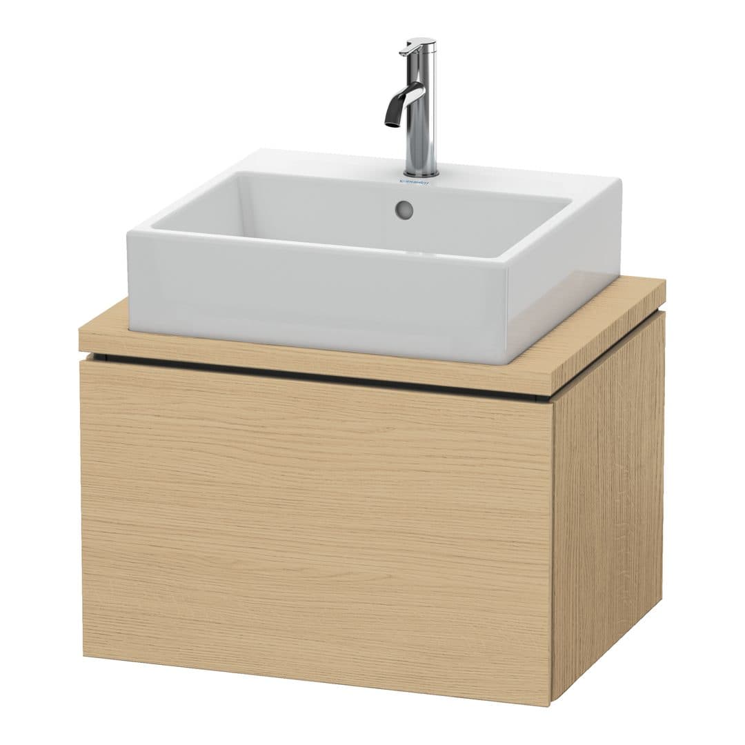 Duravit L-Cube – Έπιπλο Νιπτήρα – 620 mm, για κονσόλα, 1 συρτάρι, νιπτήρας κέντρο, Compact – Natural oak, Decor (LC580003030)