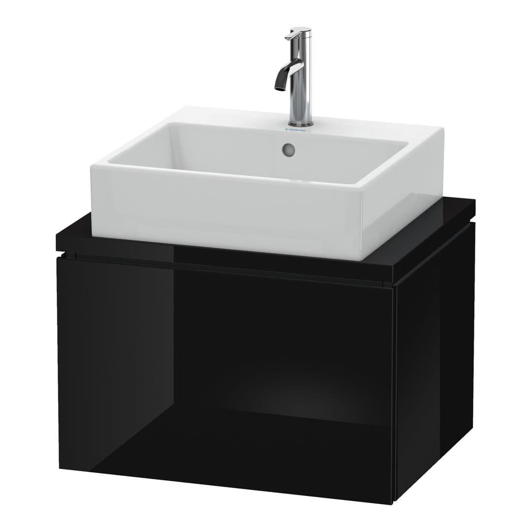 Duravit L-Cube – Έπιπλο Νιπτήρα – 620 mm, για κονσόλα, 1 συρτάρι, νιπτήρας κέντρο, Compact – Black High Gloss, Lacquer (LC580004040)