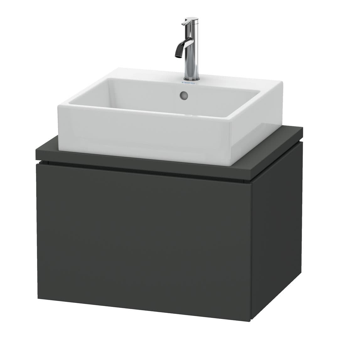 Duravit L-Cube – Έπιπλο Νιπτήρα – 620 mm, για κονσόλα, 1 συρτάρι, νιπτήρας κέντρο, Compact – Graphite Matt, Decor (LC580004949)