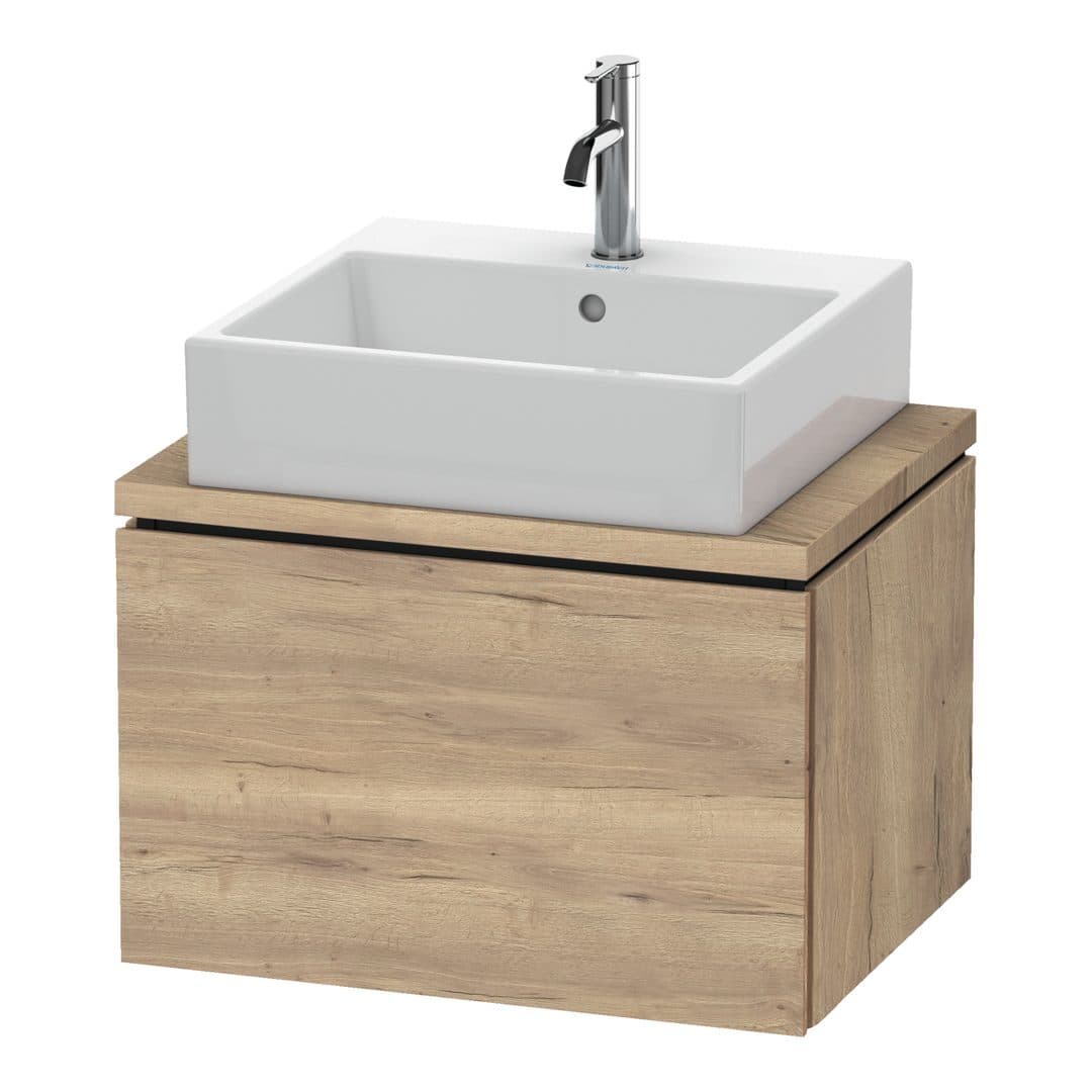 Duravit L-Cube – Έπιπλο Νιπτήρα – 620 mm, για κονσόλα, 1 συρτάρι, νιπτήρας κέντρο, Compact – Marbled Oak Matt, Decor (LC580005555)