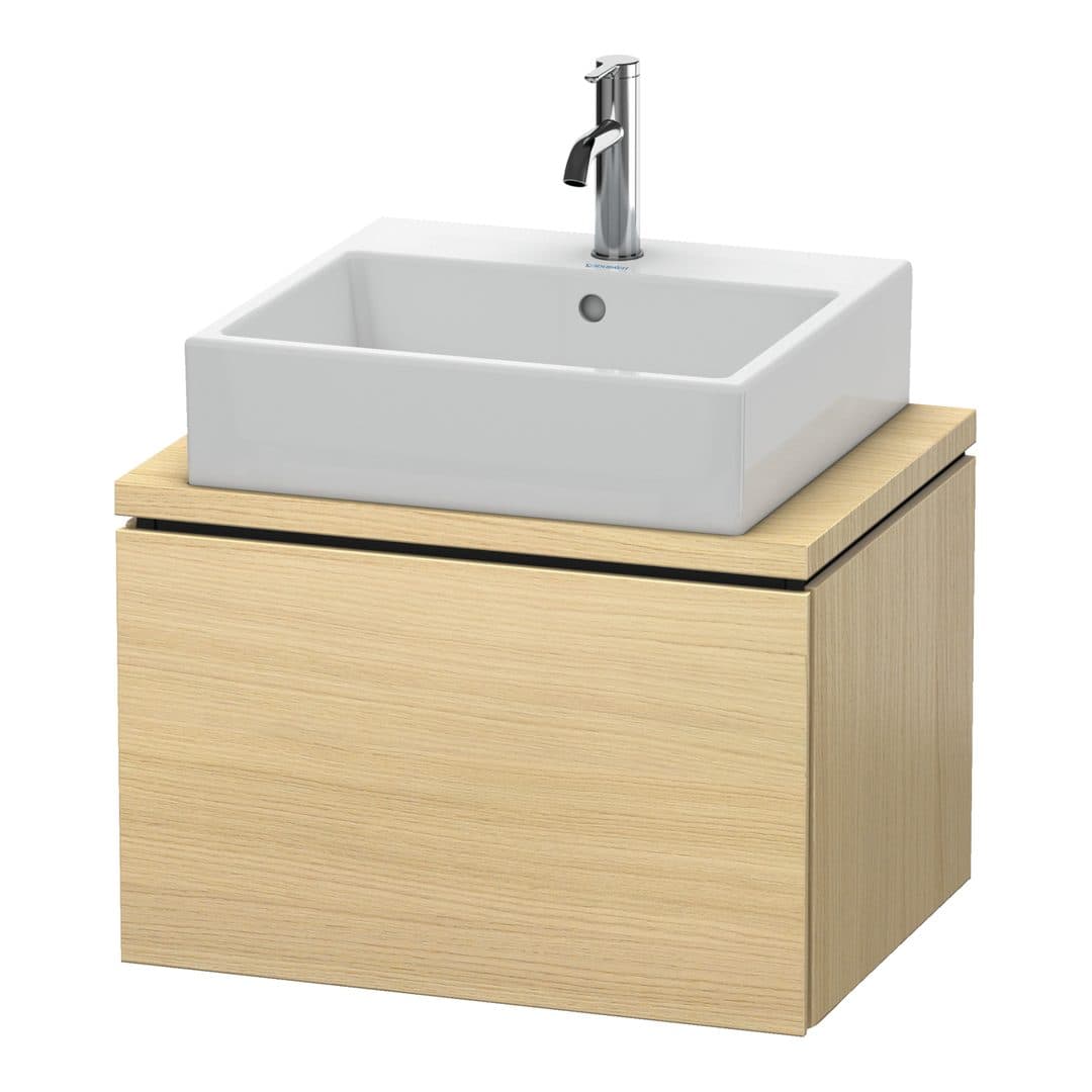Duravit L-Cube – Έπιπλο Νιπτήρα – 620 mm, για κονσόλα, 1 συρτάρι, νιπτήρας κέντρο, Compact – Mediterranean oak Matt, Real wood veneer (LC580007171)