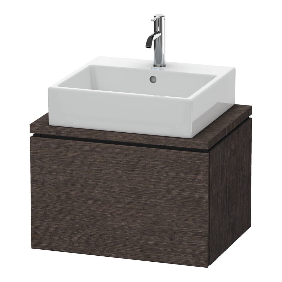 Duravit L-Cube – Έπιπλο Νιπτήρα – 620 mm, για κονσόλα, 1 συρτάρι, νιπτήρας κέντρο, Compact – Brushed dark oak Matt, Real wood veneer (LC580007272)