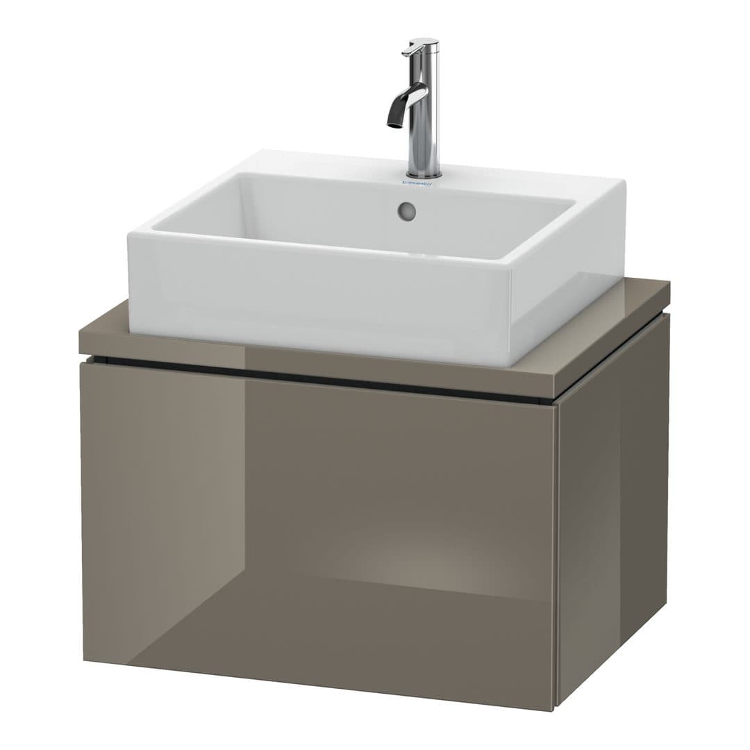 Duravit L-Cube – Έπιπλο Νιπτήρα – 620 mm, για κονσόλα, 1 συρτάρι, νιπτήρας κέντρο, Compact – Flannel Grey High Gloss, Lacquer (LC580008989)