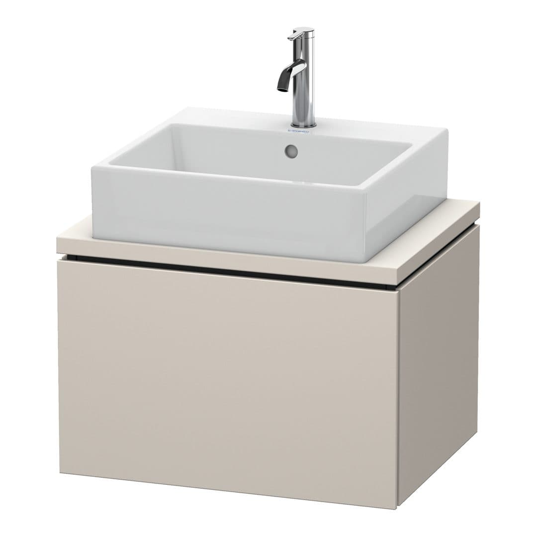 Duravit L-Cube – Έπιπλο Νιπτήρα – 620 mm, για κονσόλα, 1 συρτάρι, νιπτήρας κέντρο, Compact – Taupe Matt, Decor (LC580009191)