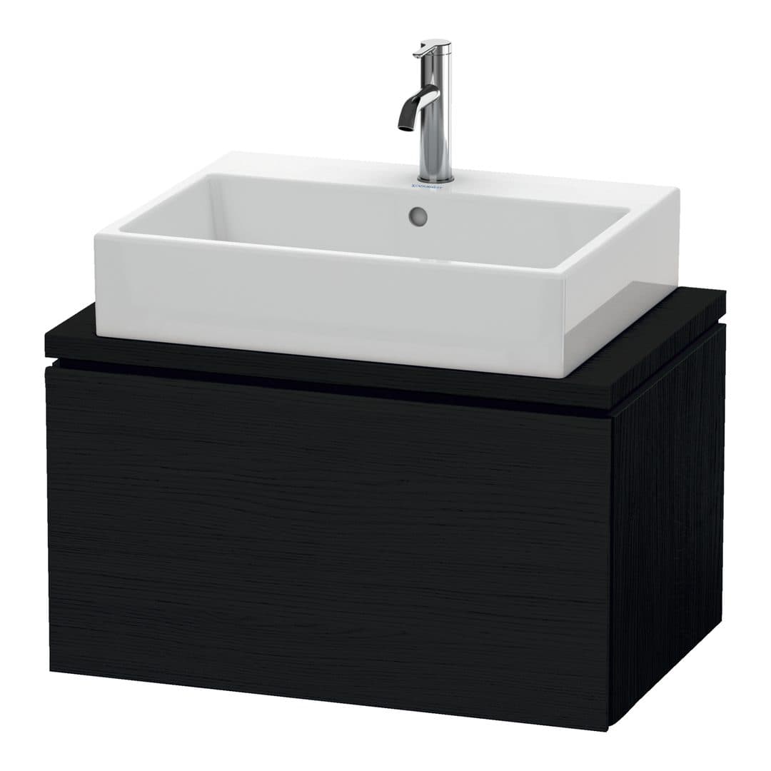 Duravit L-Cube – Έπιπλο Νιπτήρα – 720 mm, για κονσόλα, 1 συρτάρι, νιπτήρας κέντρο, Compact – Black oak Matt, Decor (LC580101616)