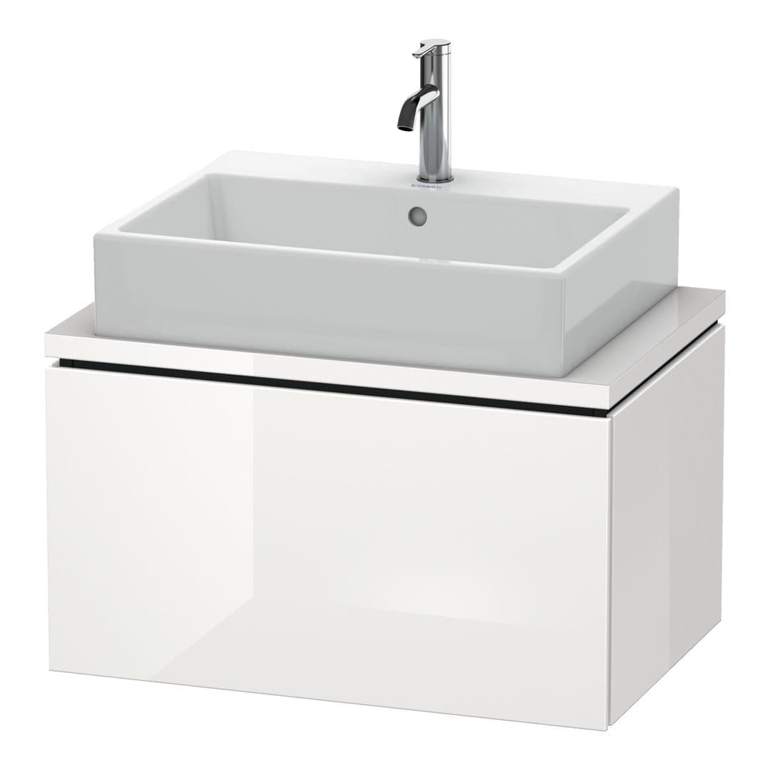Duravit L-Cube – Έπιπλο Νιπτήρα – 720 mm, για κονσόλα, 1 συρτάρι, νιπτήρας κέντρο, Compact – White High Gloss, Decor (LC580102222)