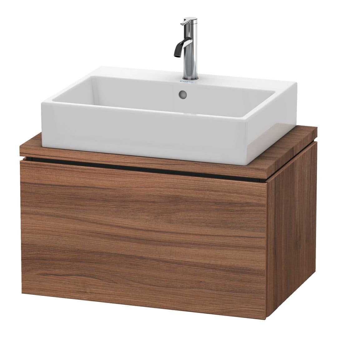 Duravit L-Cube – Έπιπλο Νιπτήρα – 720 mm, για κονσόλα, 1 συρτάρι, νιπτήρας κέντρο, Compact – Walnut Matt, Decor (LC580107979)