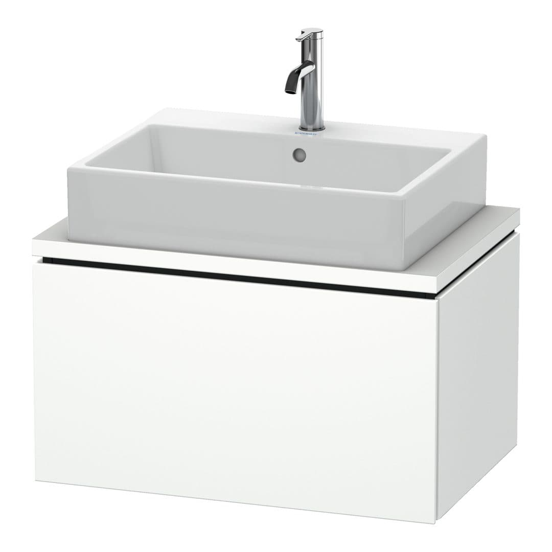 Duravit L-Cube – Έπιπλο Νιπτήρα – 720 mm, για κονσόλα, 1 συρτάρι, νιπτήρας κέντρο, Compact – White Super Matt, Decor (LC580108484)