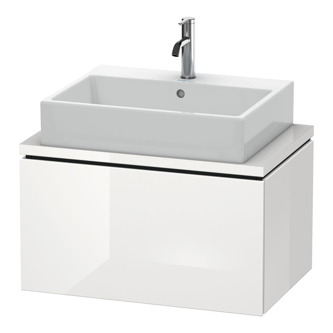Duravit L-Cube – Έπιπλο Νιπτήρα – 720 mm, για κονσόλα, 1 συρτάρι, νιπτήρας κέντρο, Compact – White High Gloss, Lacquer (LC580108585)