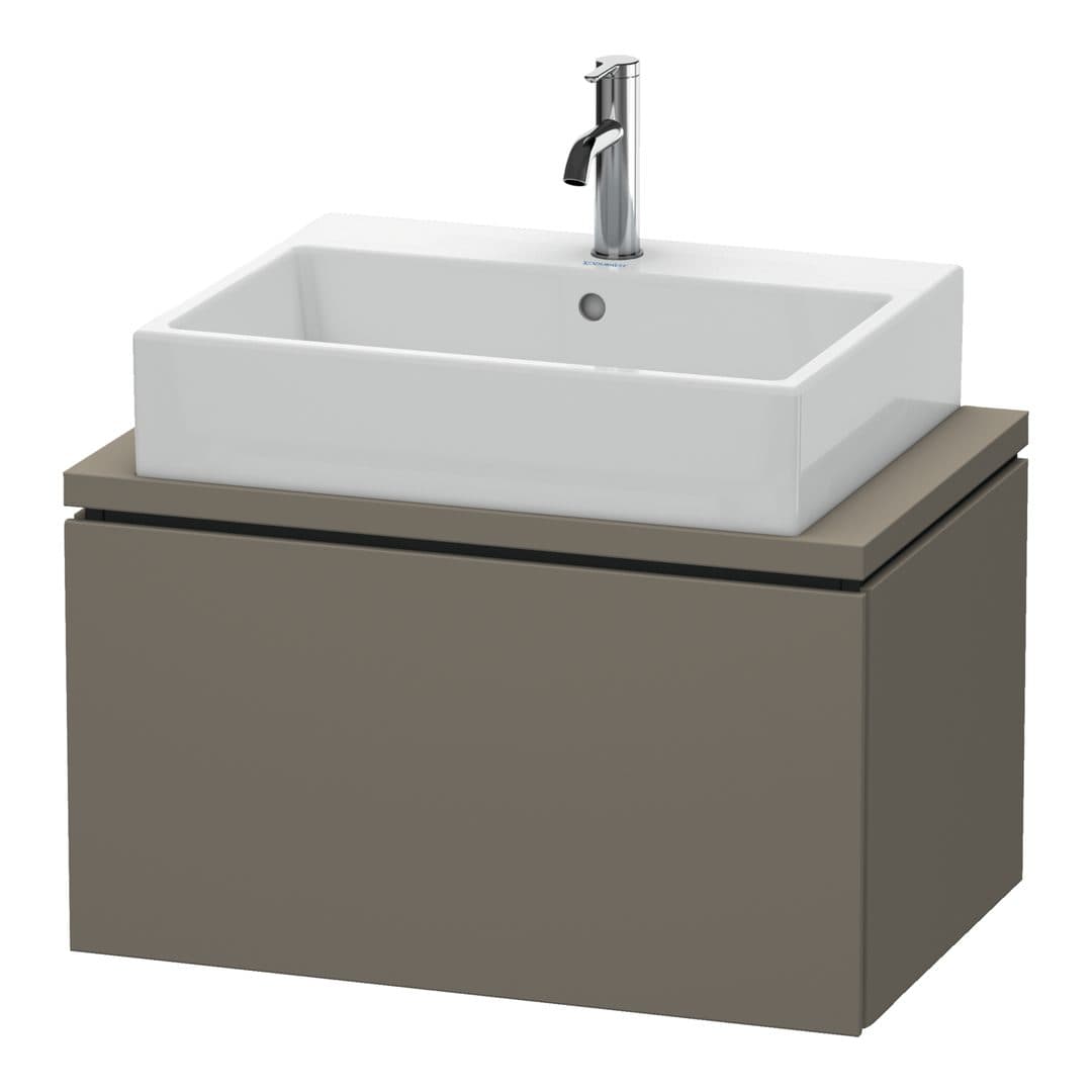 Duravit L-Cube – Έπιπλο Νιπτήρα – 720 mm, για κονσόλα, 1 συρτάρι, νιπτήρας κέντρο, Compact – Flannel Grey Satin Matt, Lacquer (LC580109090)