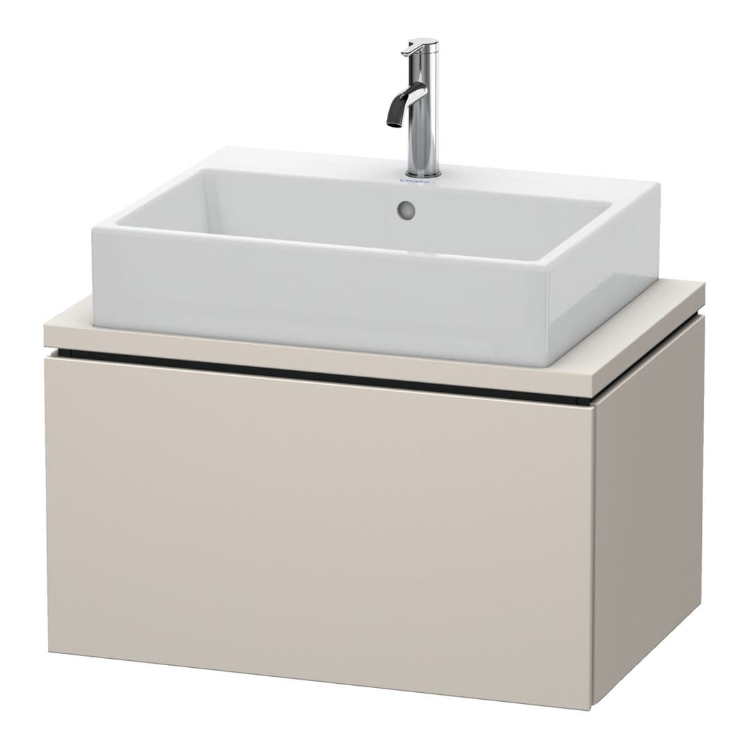 Duravit L-Cube – Έπιπλο Νιπτήρα – 720 mm, για κονσόλα, 1 συρτάρι, νιπτήρας κέντρο, Compact – Taupe Matt, Decor (LC580109191)