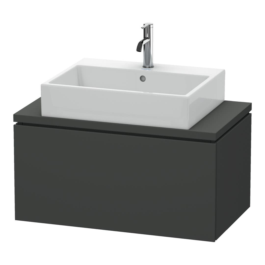 Duravit L-Cube – Έπιπλο Νιπτήρα – 820 mm, για κονσόλα, 1 συρτάρι, νιπτήρας κέντρο, Compact – Graphite Matt, Decor (LC580204949)