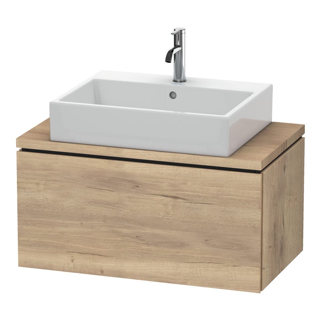 Duravit L-Cube – Έπιπλο Νιπτήρα – 820 mm, για κονσόλα, 1 συρτάρι, νιπτήρας κέντρο, Compact – Marbled Oak Matt, Decor (LC580205555)