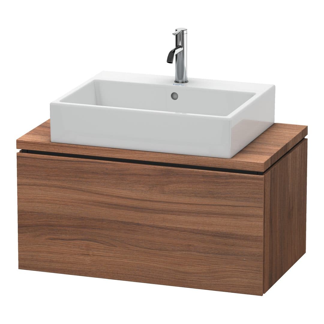 Duravit L-Cube – Έπιπλο Νιπτήρα – 820 mm, για κονσόλα, 1 συρτάρι, νιπτήρας κέντρο, Compact – Walnut Matt, Decor (LC580207979)