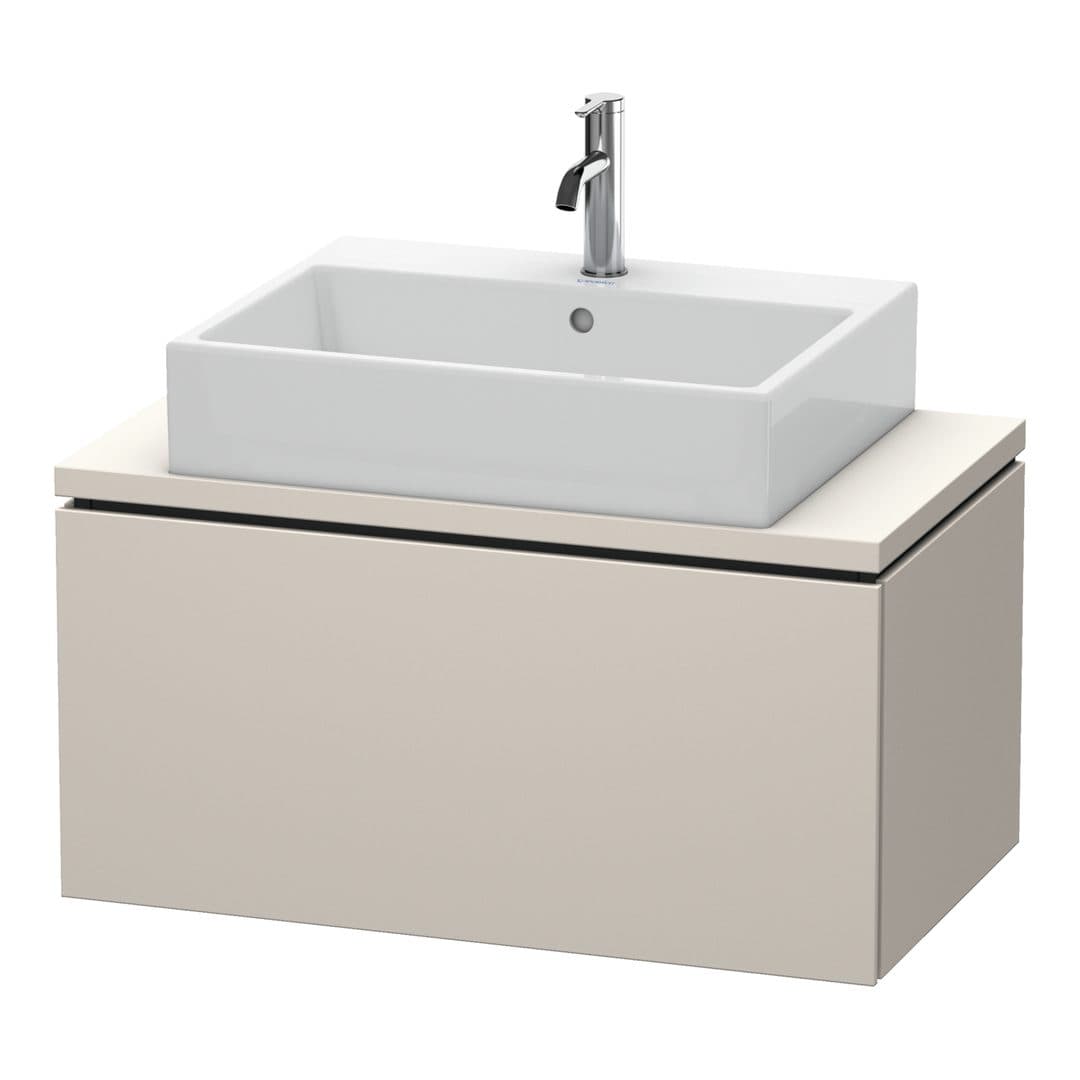 Duravit L-Cube – Έπιπλο Νιπτήρα – 820 mm, για κονσόλα, 1 συρτάρι, νιπτήρας κέντρο, Compact – Taupe Super Matt, Decor (LC580208383)
