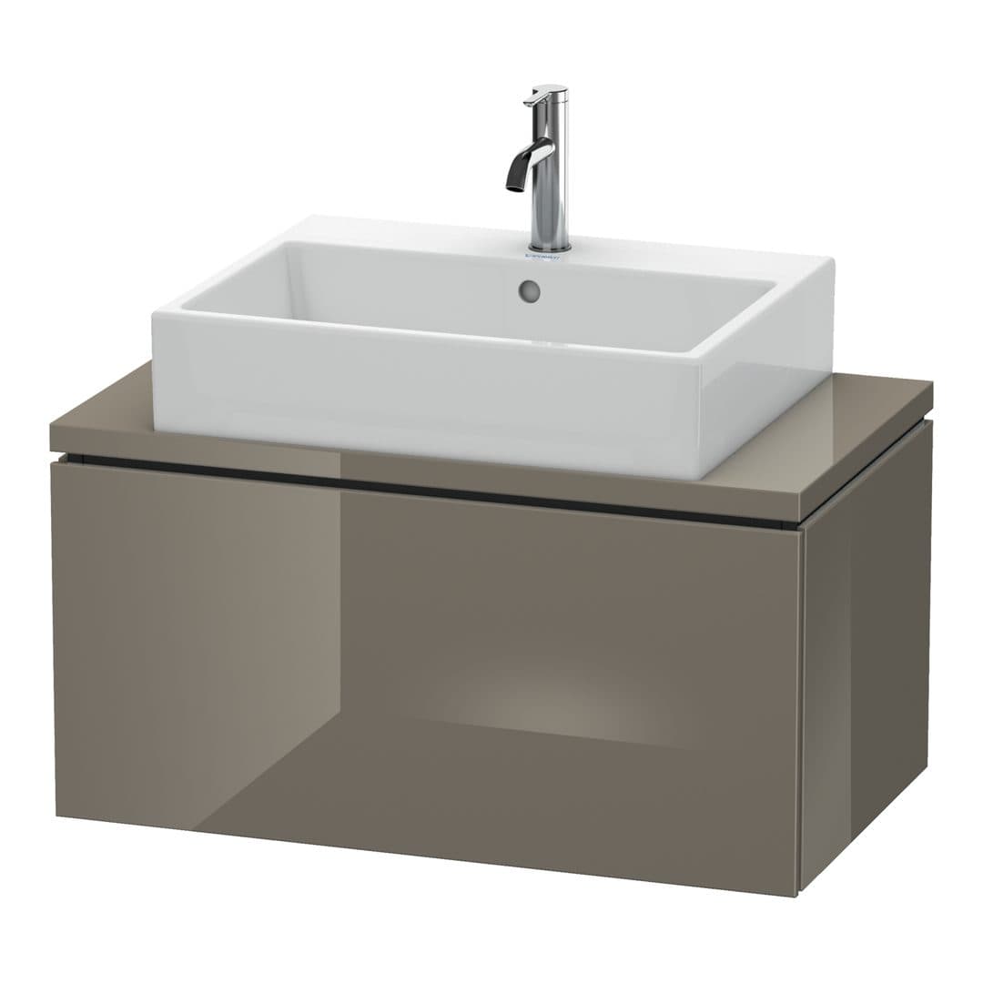 Duravit L-Cube – Έπιπλο Νιπτήρα – 820 mm, για κονσόλα, 1 συρτάρι, νιπτήρας κέντρο, Compact – Flannel Grey High Gloss, Lacquer (LC580208989)